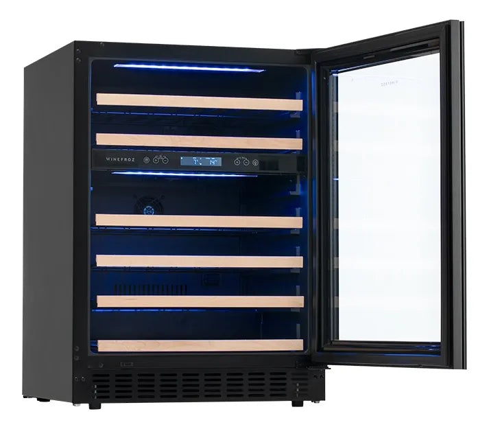 Cava Vinos Winefroz Doble Temperatura Puerta Vidrio 46 Bot