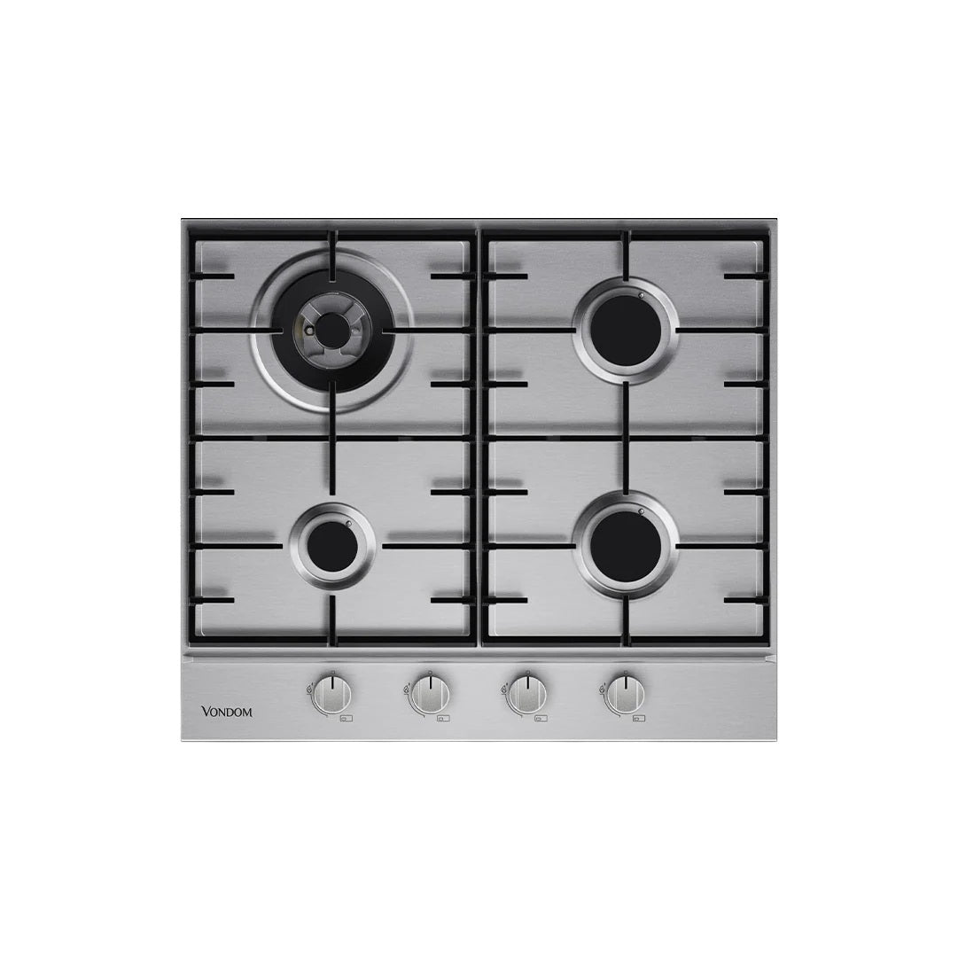 Anafe a Gas Empotrable Vondom VAG60A4-ME 60 cm Acero Inoxidable 4 Quemadores