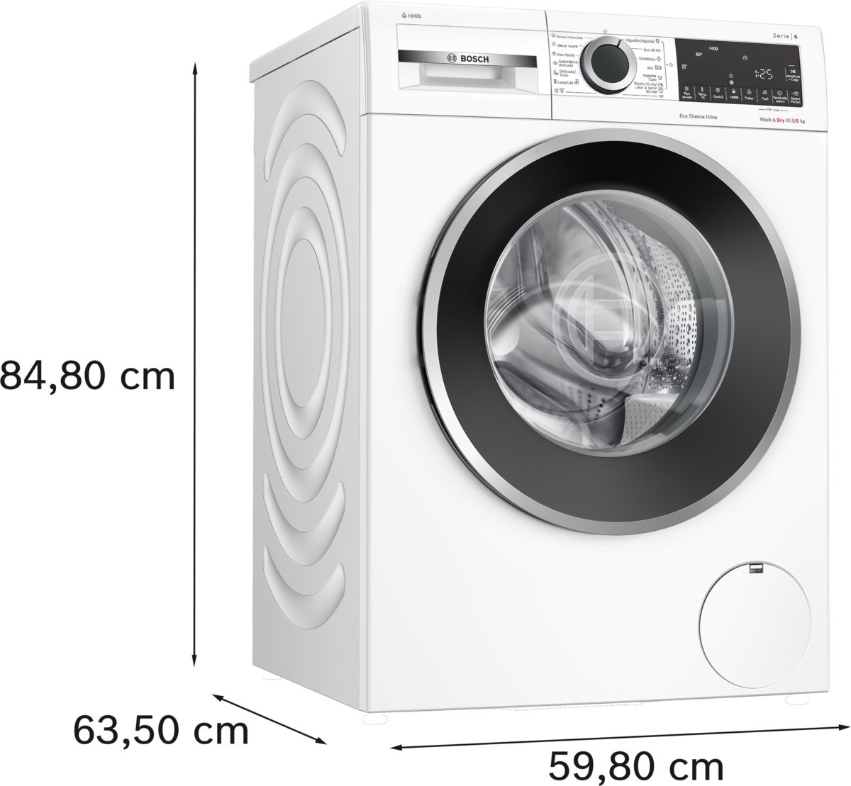 Lavasecarropas Bosch serie 6 WNG244A0ES 10.5 KG lavado 6 kg secado