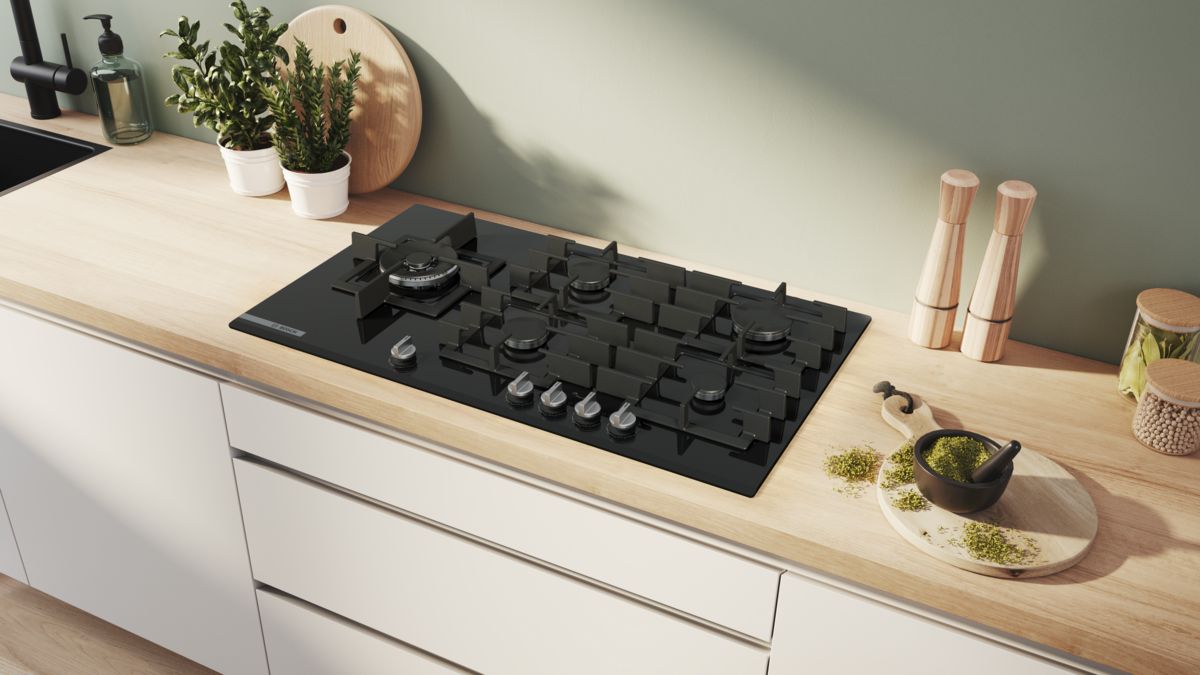 Anafe Bosch 5 Hornallas Serie 8 90 cm Vidrio templado Negro PRS9A6H40