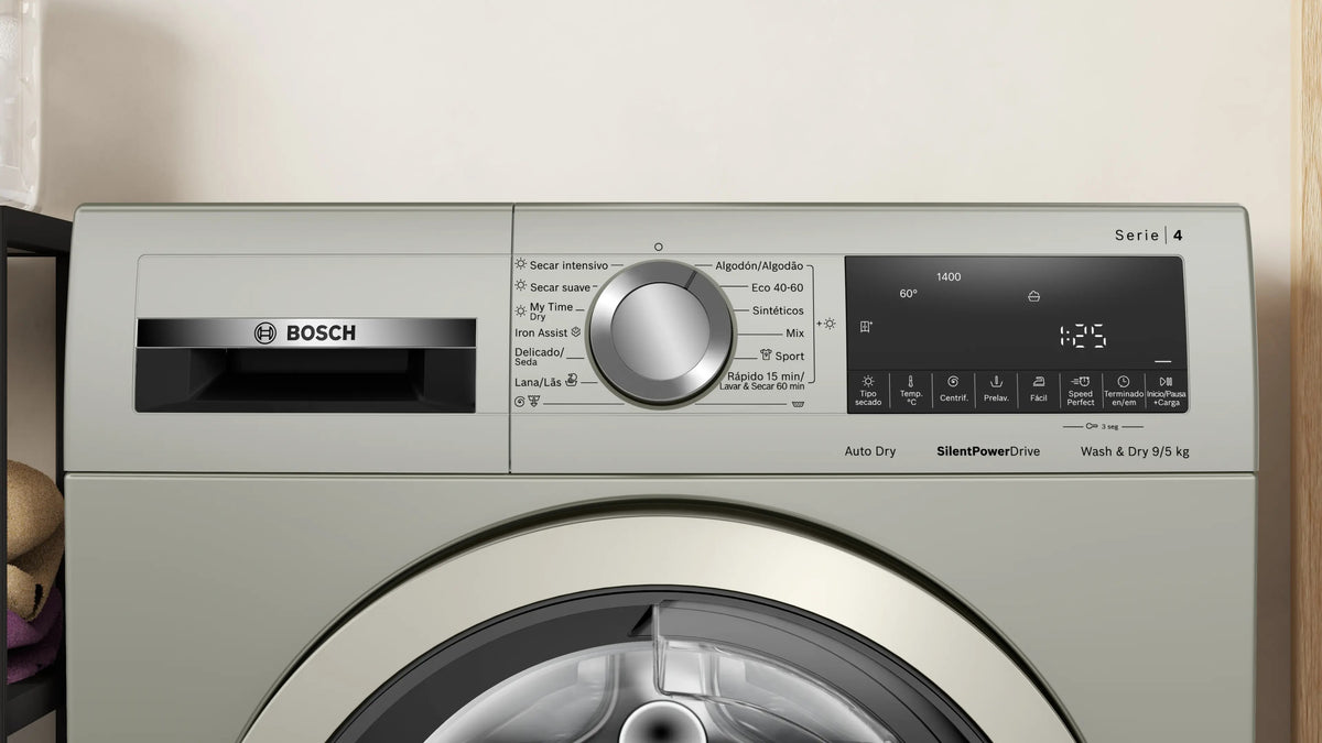 Lavasecarropa Bosch Serie 4 WNA1341XES 9/5 kg 1400 RPM Acero Mate Antihuellas