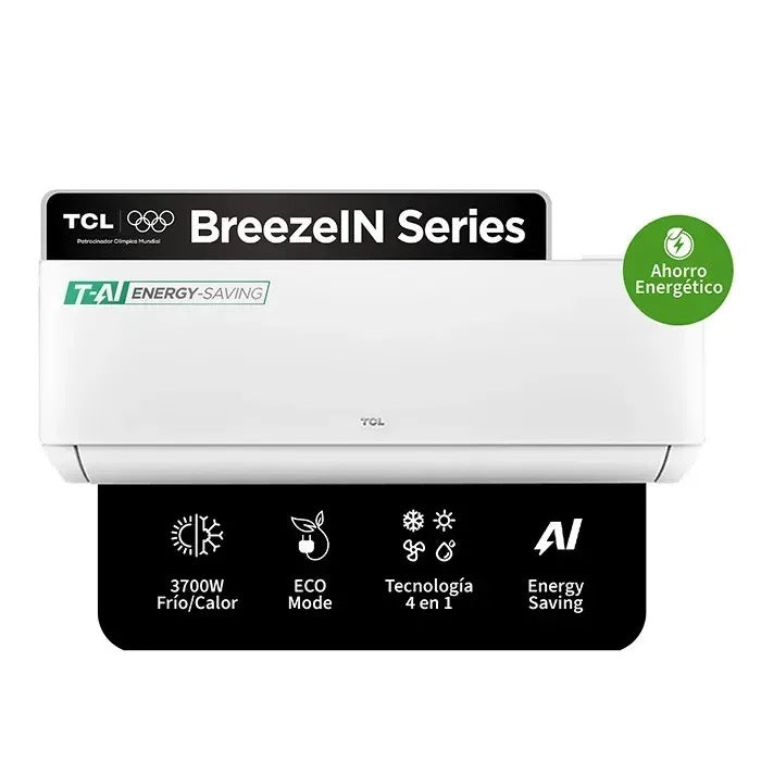 Aire Acondicionado TCL BreezeIN AI 3700 W 3182 Frigorías Inverter Frío/Calor