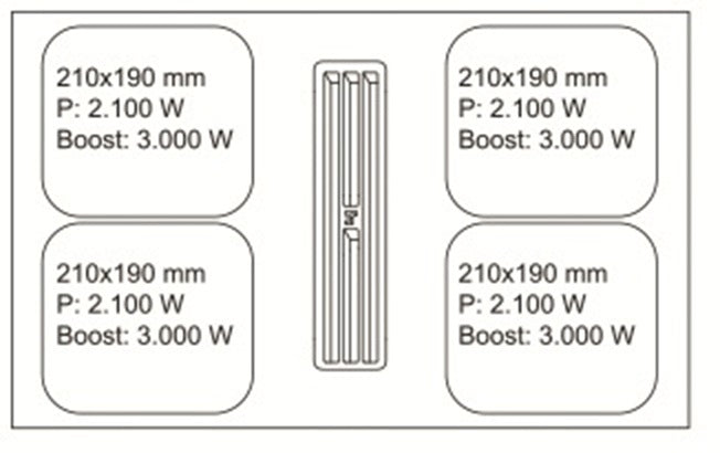 Anafe de Inducción Franke Smart 2Gether 70 cm con Extractor Integrado FSM 7081R HI