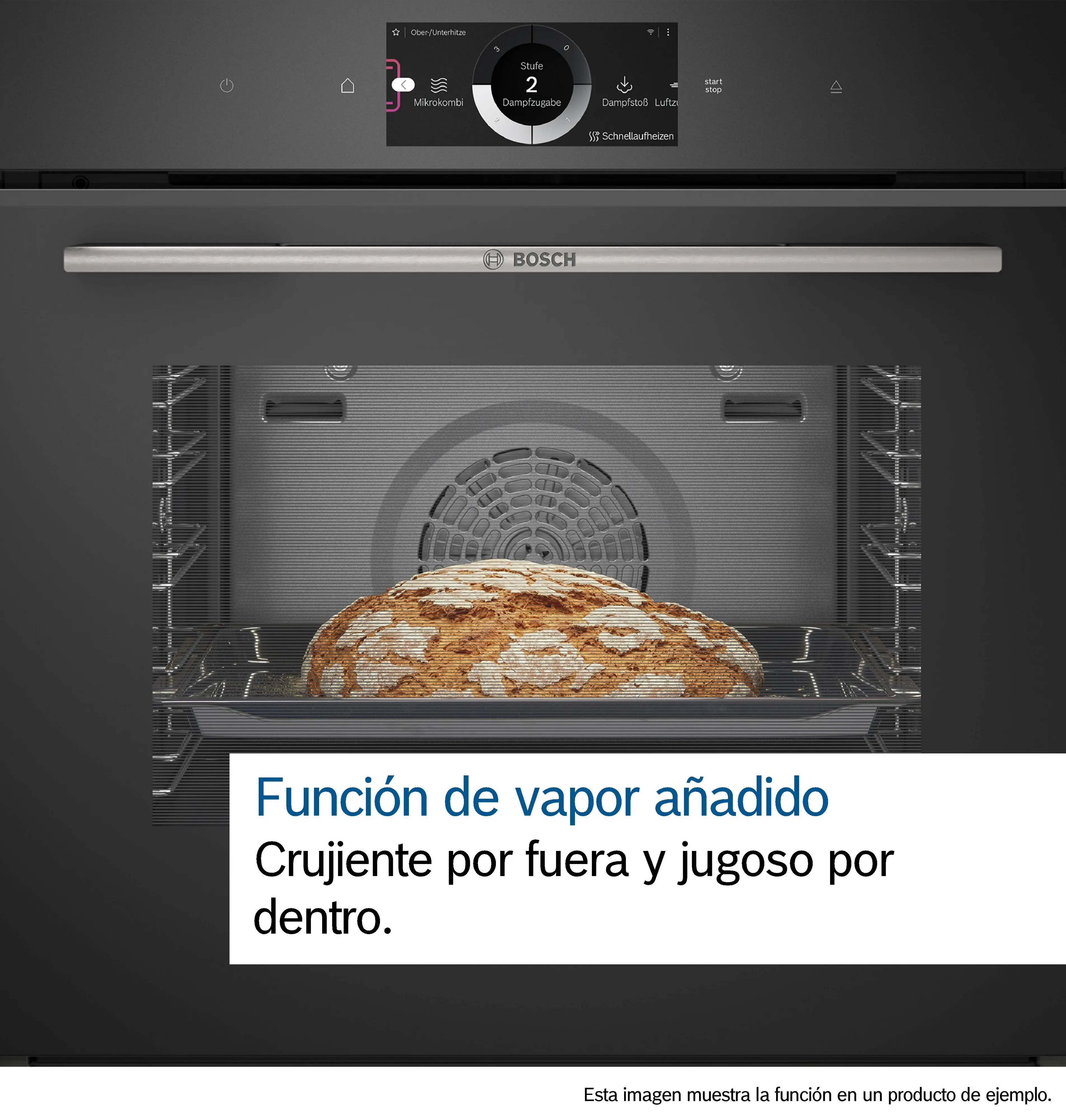 Horno Eléctrico Empotrable Bosch Serie 8 HRG7784B1 Vapor 71 Litros Negro