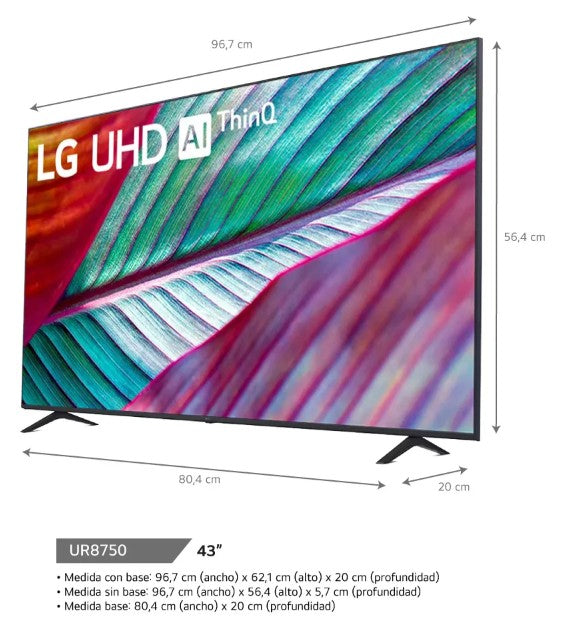 Televisor LG 43UR8750PSA SMART TV 43" ULTRA HD AI THINQ