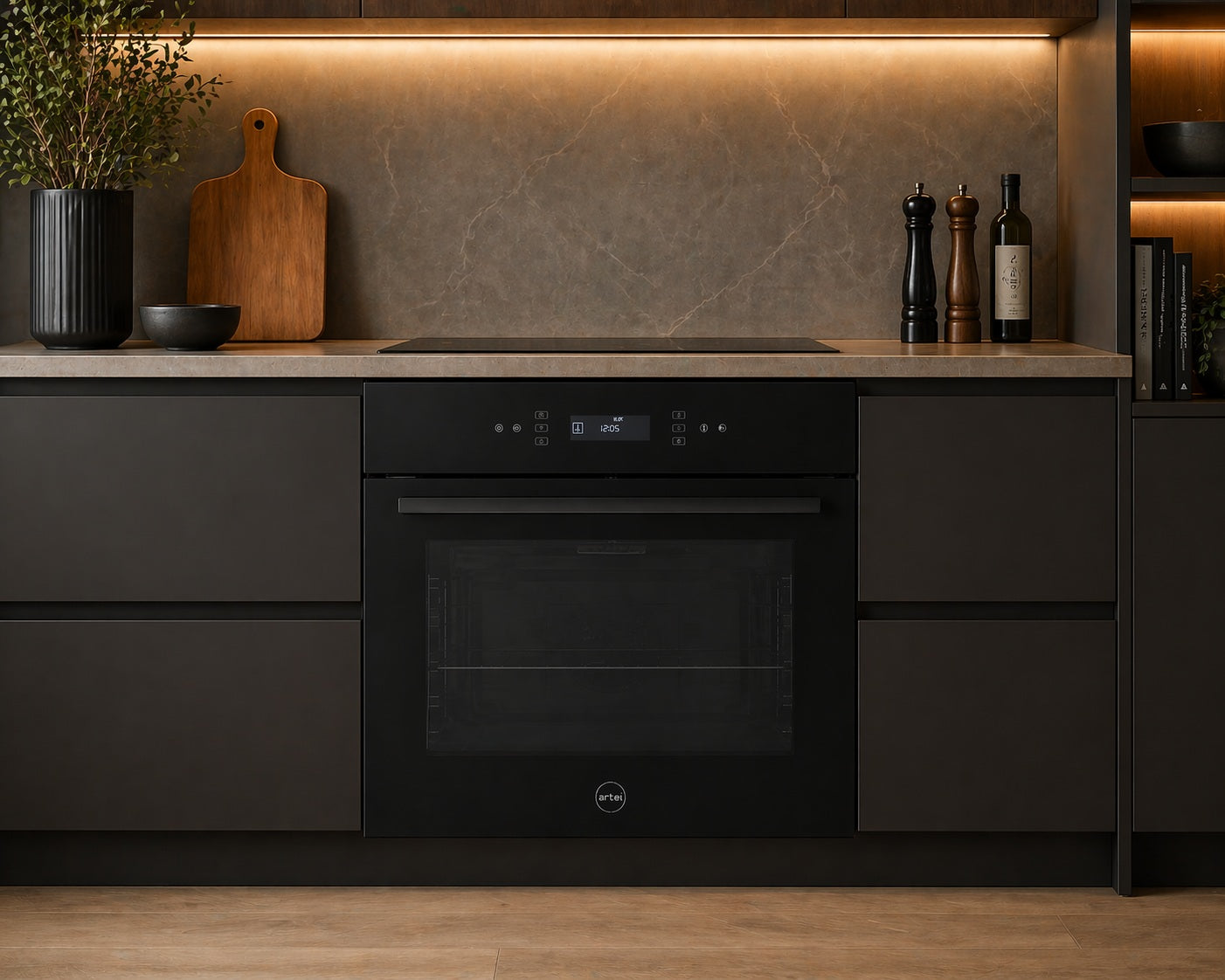 HORNO EMPOTRABLE ELECTRICO ARTEI TOTAL BLACK TOUCH INOX 60cm