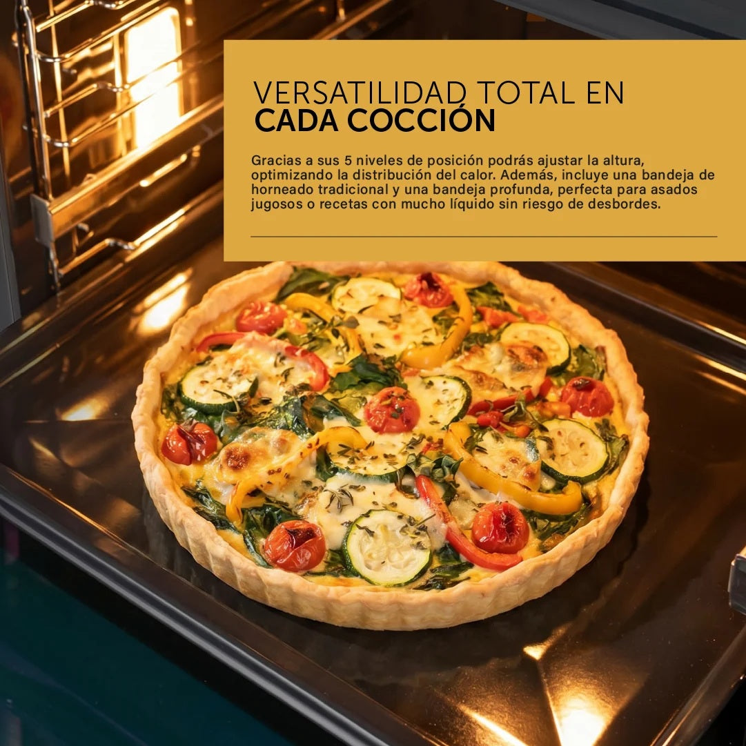 Horno a Gas Empotrable Vondom 90 cm 133 Litros TNC90GAS
