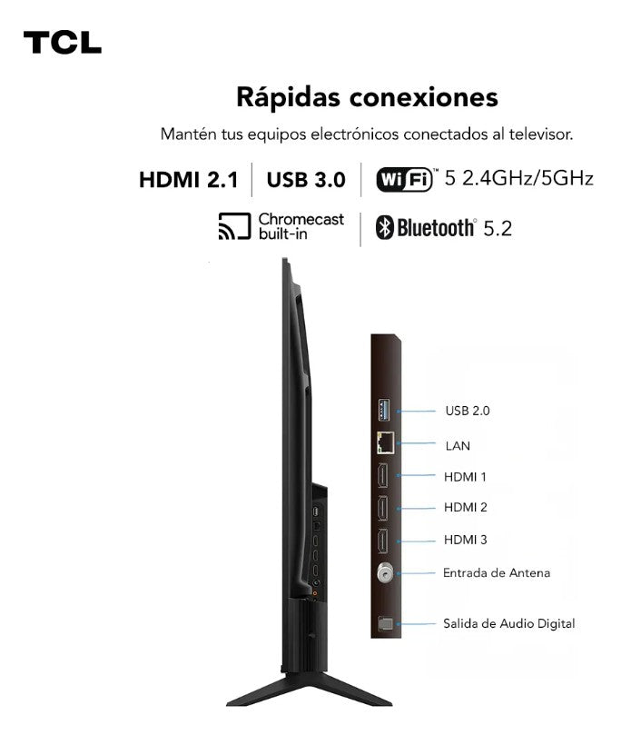 Smart TV TCL 55V6CF 55″ 4K Google TV HDR10+ DTS Control Voz