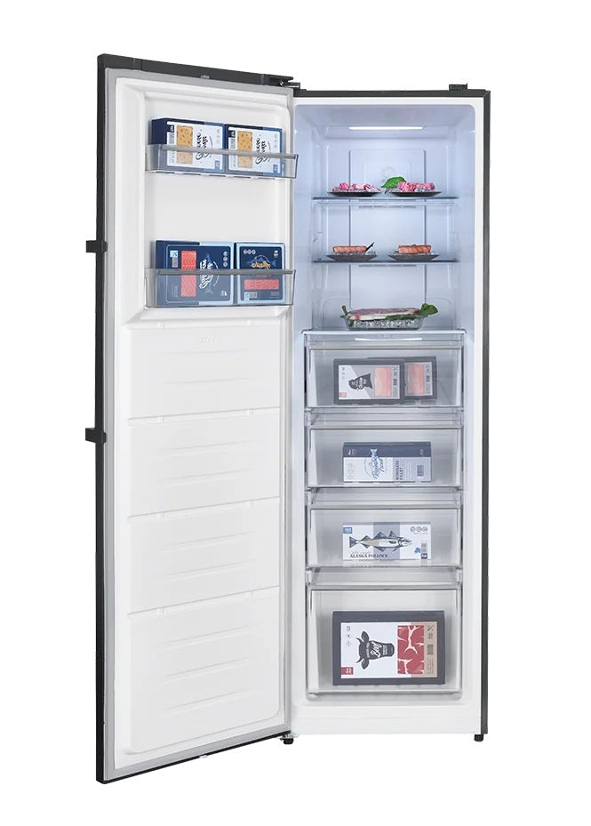 Freezer Vertical Vondom Inverter No Frost 307 Litros Acero Inoxidable Negro FR307BLACKINOX