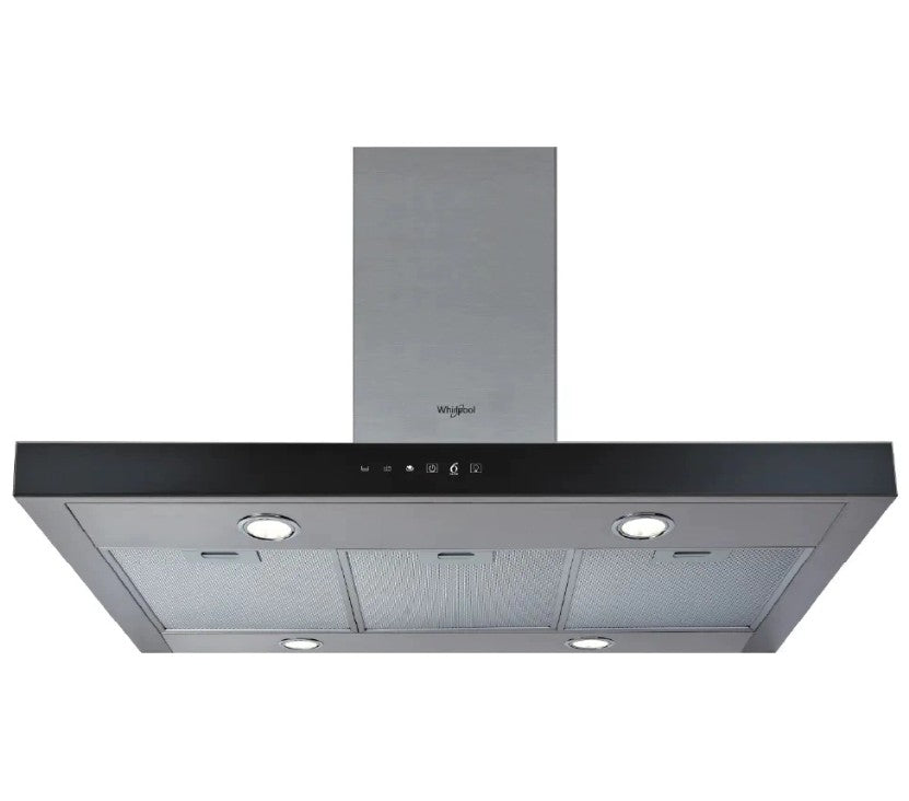 Campana Whirlpool Tipo Isla 100 cm Negro Inox - WAF10RPIM