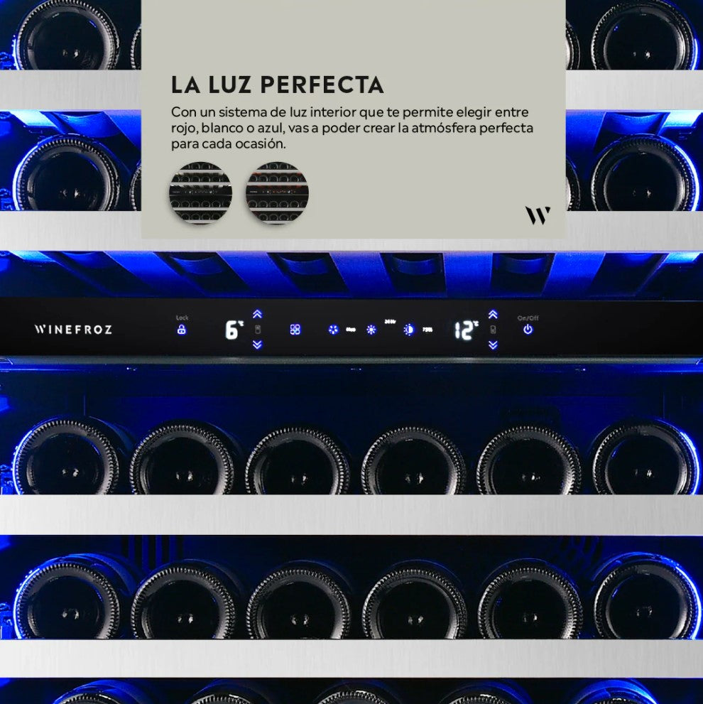 CAVA LUXURY EDITION PARA 46 BOTELLAS DOBLE TEMPERATURA