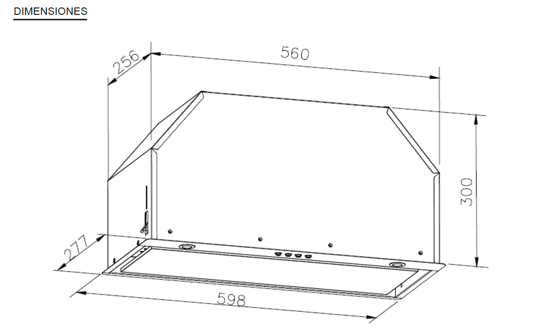 Campana Empotrable Artei Ut1960e Alboris Ss 60cm No Inca Box UT1960E-0914-0102