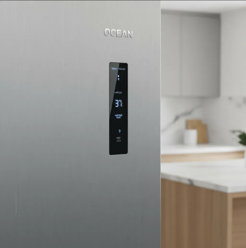 Combo Heladera Side By Side Ocean Italy Combi 580l Dark Inox