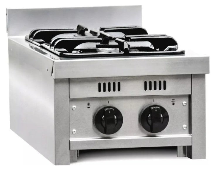 Anafe Tst Semi Industrial 35cm 2 Hornallas Acero Inox 470-35