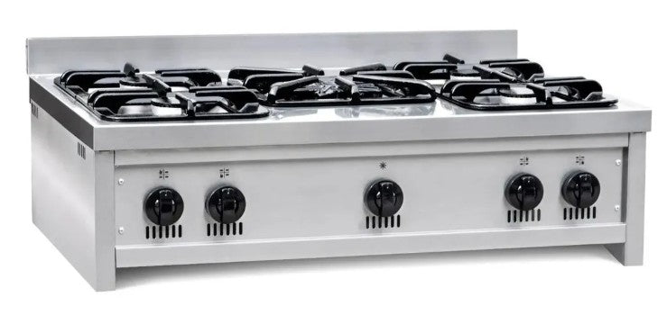 Anafe Tst Semi Industrial 90 Cm 5 Hornallas Acero Inoxidable 470-90