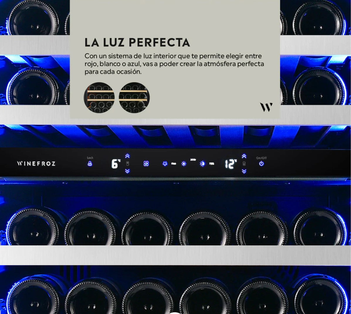CAVA WIFI LUXURY EDITION INOXIDABLE PARA 138 BOTELLAS - SIMPLE TEMPERATURA