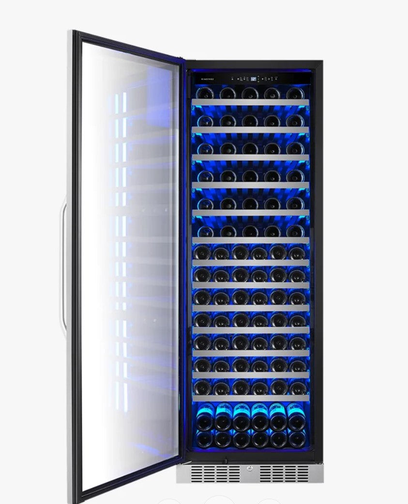 CAVA WINEFROZ WIFI LUXURY EDITION ACERO INOXIDABLE NEGRO PARA 138 BOTELLAS - SIMPLE TEMPERATURA