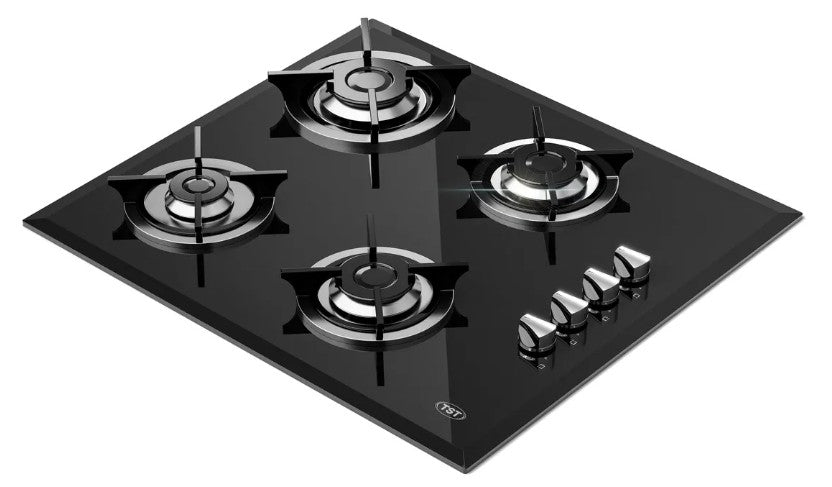 Anafe A Gas Tst Spezia 4 Hornallas Vidrio Negro Negro 22-4