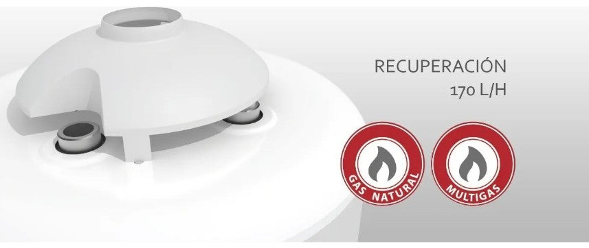 Termotanque Multigas Coppens TTQ80CO 80 Litros Alta Recup. Blanco