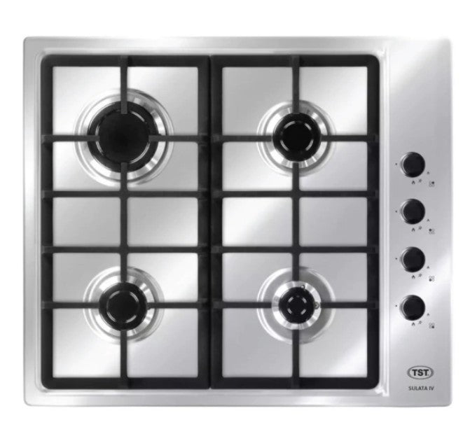 Anafe A Gas Tst Sulata Iv Acero Inoxidable Empotrable 4 hornallas