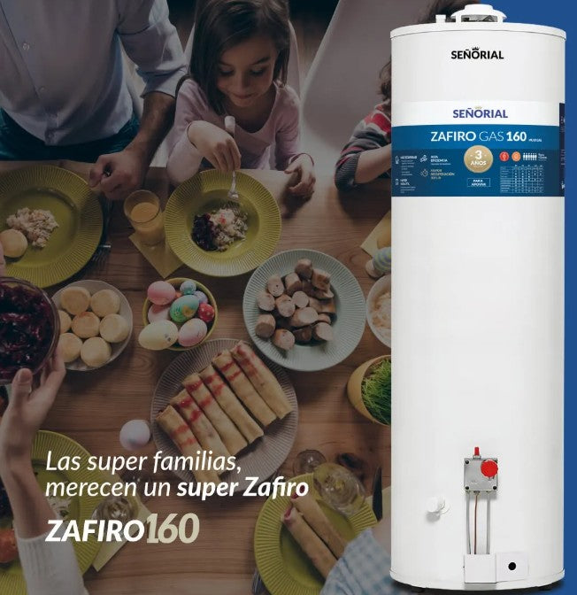 Termotanque Multigas Señorial Zafiro 160 L Alta Recuperación - 330012