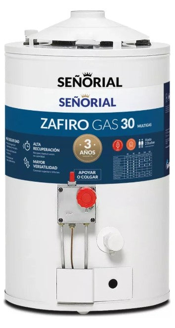 Termotanque Multigas Señorial Zafiro TSZP-30 30 L Blanco - 330000 ( SEÑORIAL LZ)