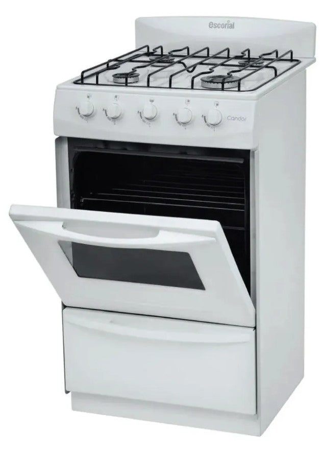 Cocina Escorial Candor 4 Hornallas Gas Envasado Blanca - 32591