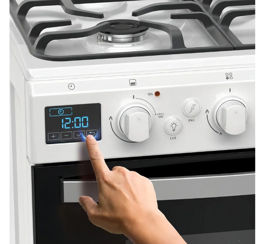 Cocina Ormay Evo Blanca 4hornalla Timer Digital Modelo Blanco - 2040