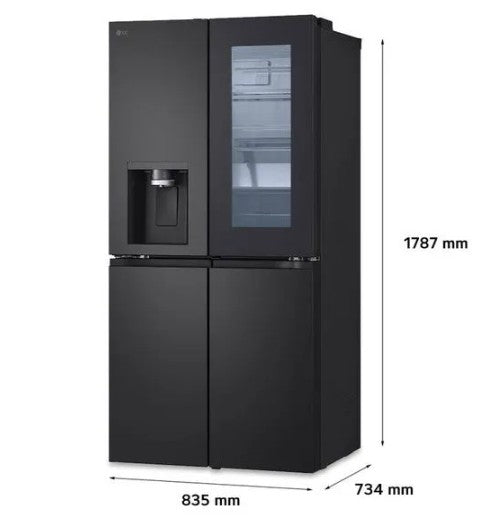 Heladera LG GM57SXM Side by Side No Frost Inverter Negra