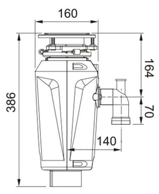Trituradora de alimentos Franke Slim 100 1 HP Alto Rendimiento