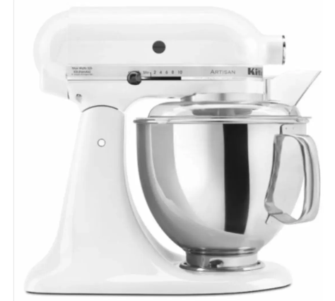 Batidora de Pie KitchenAid Artisan 4,8 L Blanca RKSM150PSRWH