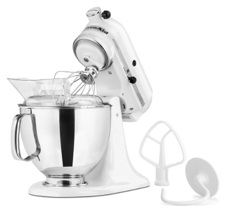 Batidora de Pie KitchenAid Artisan 4,8 L Blanca RKSM150PSRWH