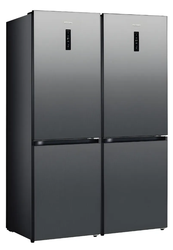 Combo Heladera Side By Side Ocean Italy Combi 580l Dark Inox