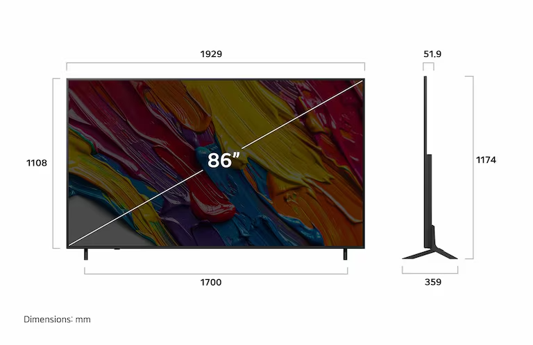 Smart TV LG 86” QNED 4K UHD 86QNED82ASG