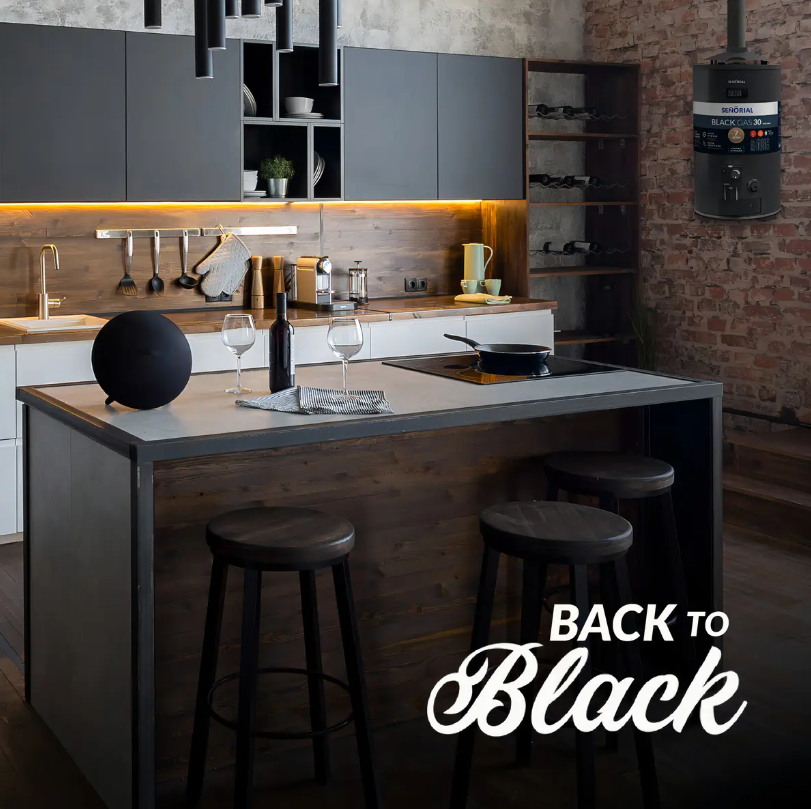 Termotanque Eléctrico Señorial Black 80L Negro Protección Anticorrosiva