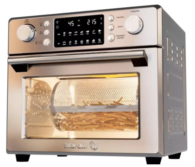 Horno Eléctrico Morelli Bari Convector Air Fryer 25L Acero Inoxidable