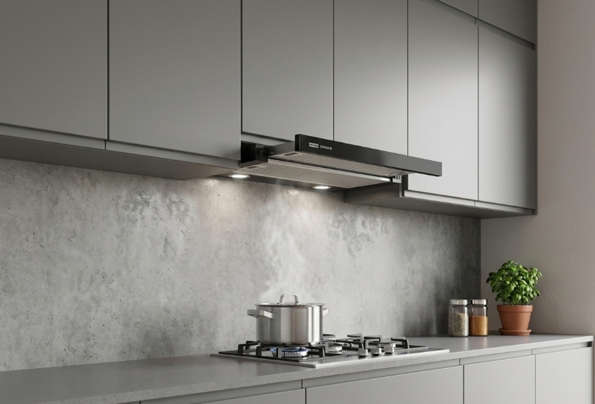 Campana Spar Flexa Touch 60cm Cristal Negro Touch 750m³/h