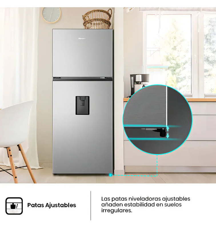 Heladera Hisense Inverter No Frost 379L Dispenser Acero Inoxidable - RT3N375NMC