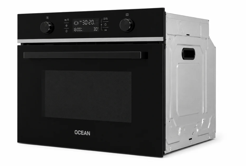 Combo Horno Empotrable 69L + Microondas 44L Ocean Italy Negro OEOM69BEF + MWOI449TCGB