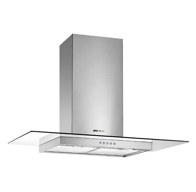 Campana Extractora Spar Vetro Acero Y Vidirio 60 Cm Color Plateado