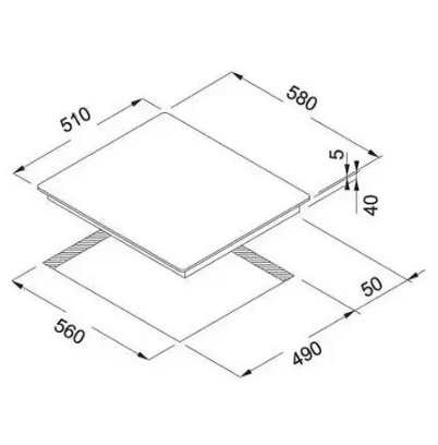 Anafe Vitrocerámico Franke FHC 604 60 cm 4 Zonas Touch 6.4 kW