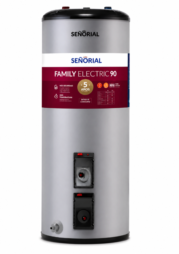 Termotanque Eléctrico Señorial Family Tts-90 L Ear Gris 90l