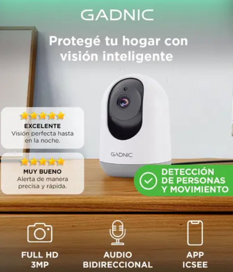 Cámara de Seguridad GADNIC P2P00090 IP Full HD 3 MP