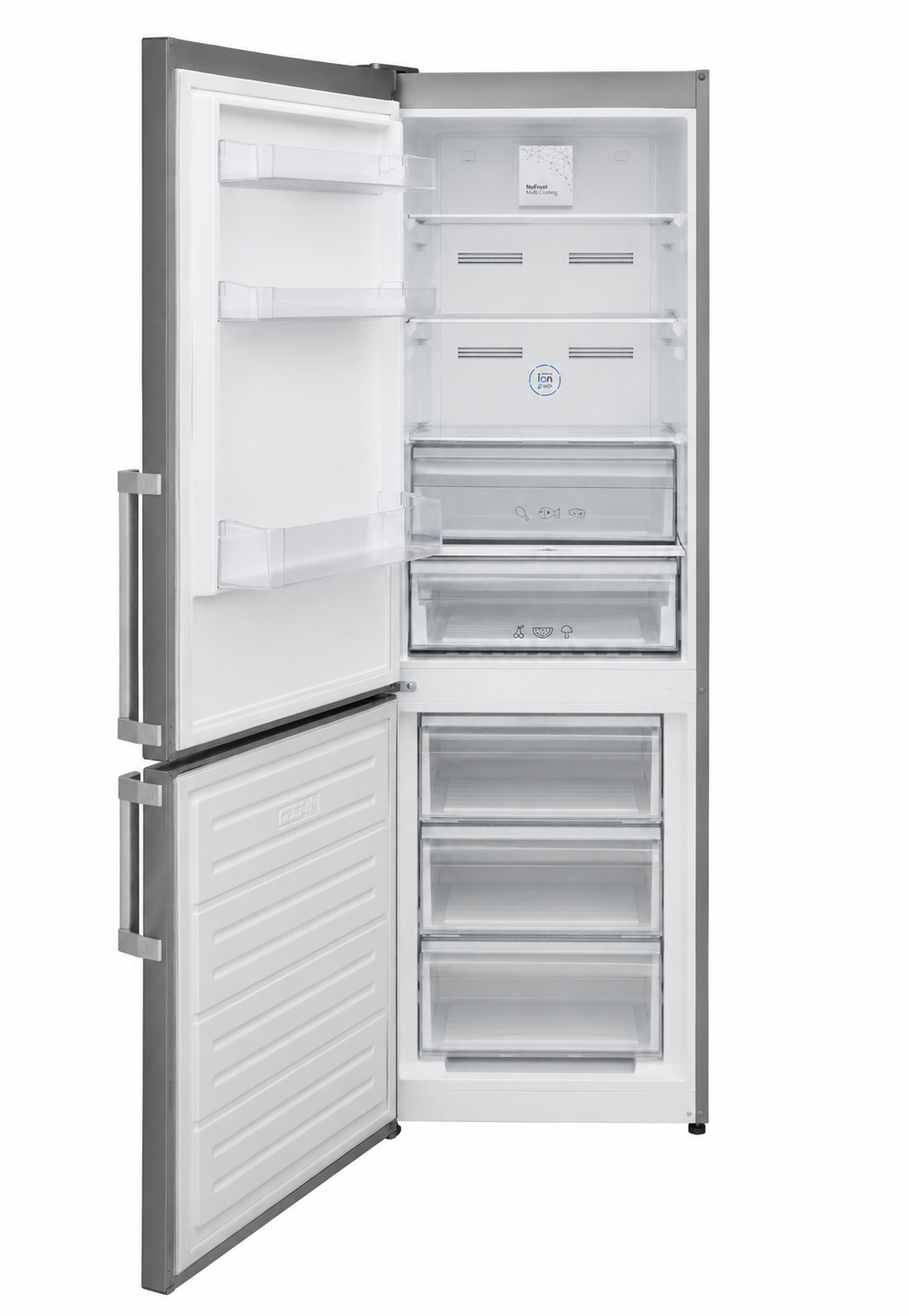 Heladera Ocean Italy No Frost 324L Display Digital Freezer Inferior CNFR410TDXA+