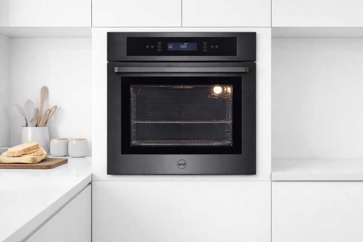 Horno Empotrable Artei "VECCHIO" 60cm Eléctrico Multifunción terminación BLACK STEEL