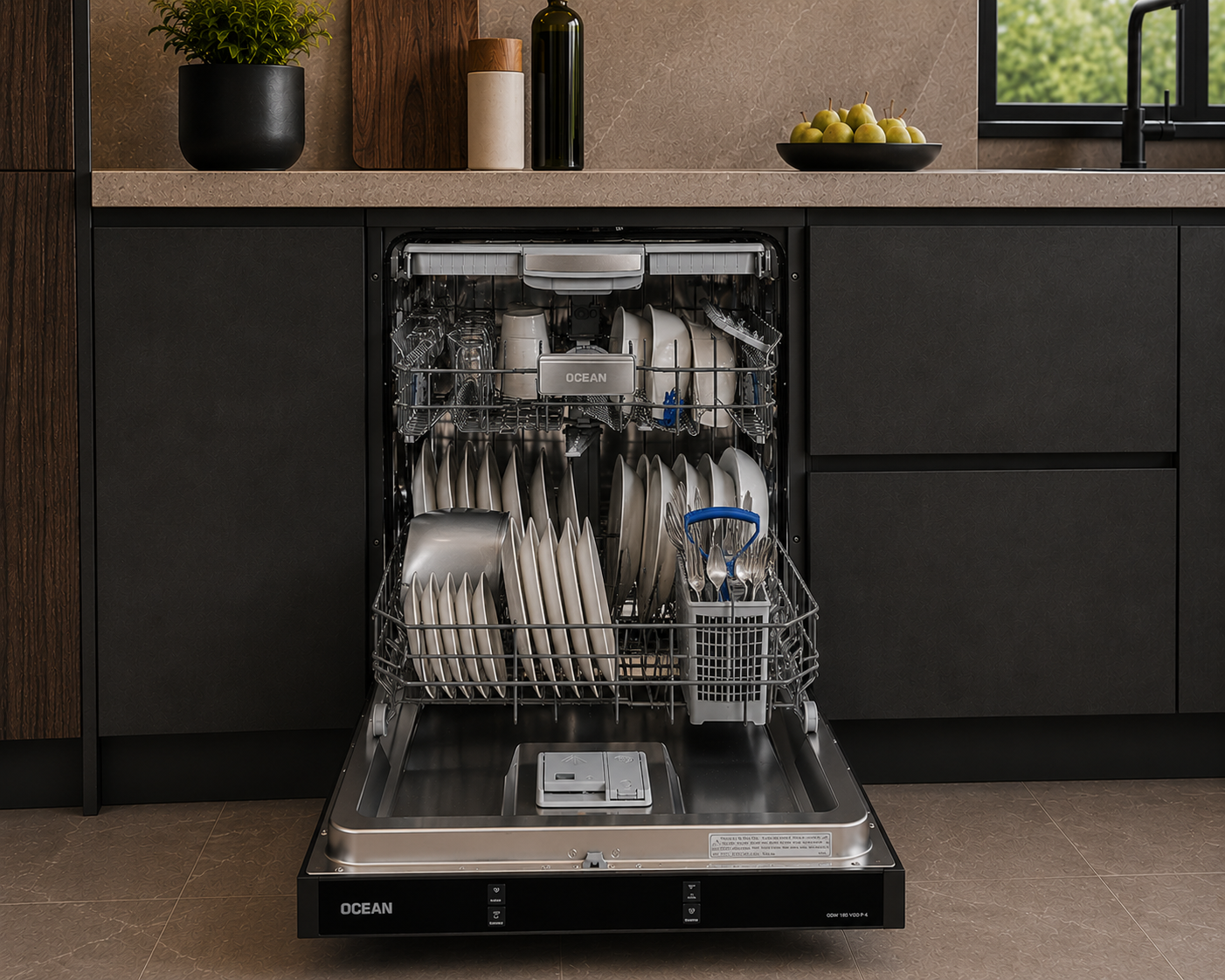 Lavavajillas Ocean Italy Dark Inox 15 Cubiertos ODOI815VXB4