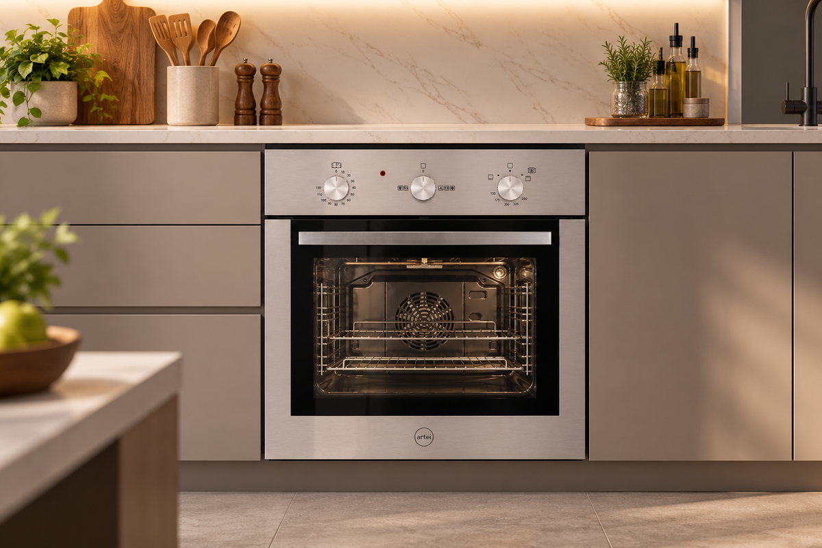 Horno a Gas Empotrable Artei Amantea Acero Inoxidable Grill Eléctrico Conveccion y Spiedo GD0467A-0103