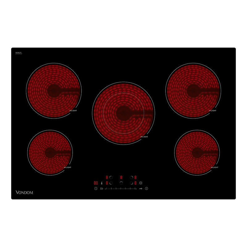 Anafe Eléctrico Vitrocerámica Empotrable Vondom - 77 Cm