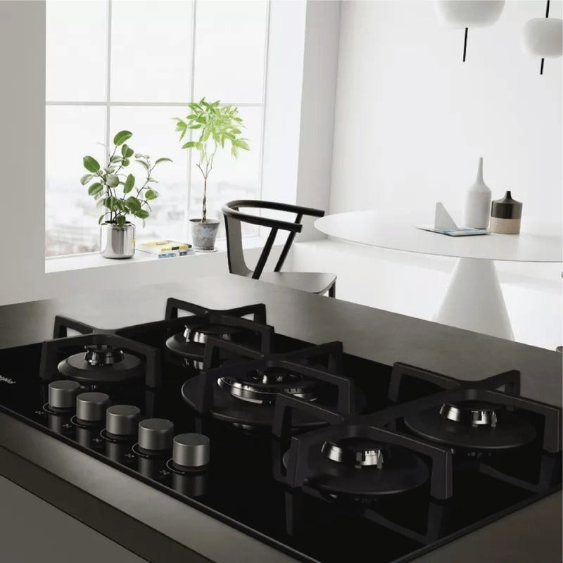 Anafe Empotrable A Gas Whirlpool Goa 7523 Negro 220v