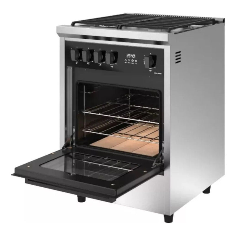 Cocina Morelli Prego 600 4 Hornallas 60cm Con Horno Multigas